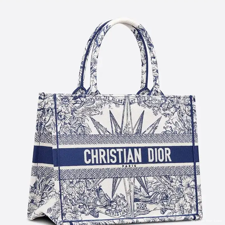 Cheap Book Dior Blue d'Infini Canvas Reve Motif Tote 0403 Luxury